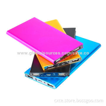 High capacity power bank, 12800mAh, metal cover, dual USB, ultra-slim, PB08